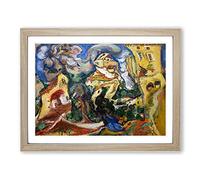 The Village By Chaim Soutine Classic Painting Framed Print | A3 Oak Framed Wall Art | Ready to Hang | Classic Historical Picture | Living Room Bedroom Lounge Office