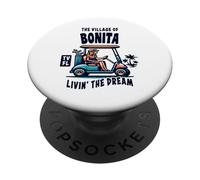 The Village of Bonita Golf Cart Design PopSockets Adhesive PopGrip