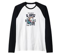 The Village of El Cortez Golf Cart Design Raglan Baseball Tee
