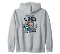 The Village of El Cortez Golf Cart Design Zip Hoodie