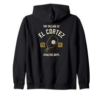 The Village of El Cortez Pickleball Distressed Design Zip Hoodie