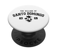 The Village of Santo Domingo Classic Style Palm Trees Design PopSockets Adhesive PopGrip