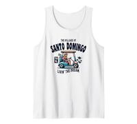The Village of Santo Domingo Golf Cart Design Tank Top