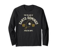 The Village of Santo Domingo Pickleball Distressed Design Long Sleeve T-Shirt