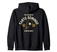 The Village of Santo Domingo Pickleball Distressed Design Zip Hoodie