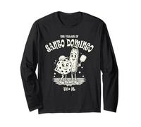 The Village of Santo Domingo TV FL Pickleball Cartoon Design Long Sleeve T-Shirt