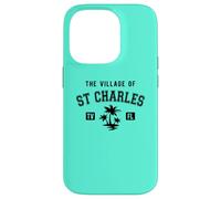 The Village of St Charles Classic Style Palm Trees Design Case for iPhone 14 Pro