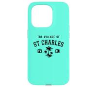 The Village of St Charles Classic Style Palm Trees Design Case for iPhone 15 Pro