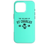 The Village of St Charles Classic Style Palm Trees Design Case for iPhone 16 Pro