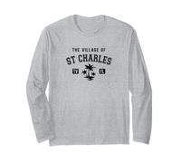 The Village of St Charles Classic Style Palm Trees Design Long Sleeve T-Shirt