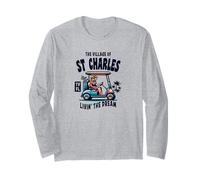 The Village of St Charles Golf Cart Design Long Sleeve T-Shirt