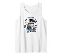 The Village of St Charles Golf Cart Design Tank Top
