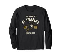 The Village of St Charles Pickleball Distressed Design Long Sleeve T-Shirt