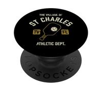 The Village of St Charles Pickleball Distressed Design PopSockets Adhesive PopGrip