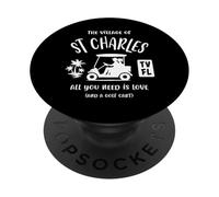 The Village of St Charles TV FL Golf Cart Design PopSockets Adhesive PopGrip