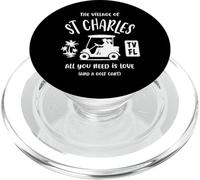 The Village of St Charles TV FL Golf Cart Design PopSockets PopGrip for MagSafe