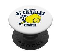 The Village of St Charles TV FL USA Pickleball Design PopSockets Adhesive PopGrip