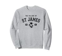 The Village of St James Classic Style Palm Trees Design Sweatshirt