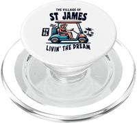 The Village of St James Golf Cart Design PopSockets PopGrip for MagSafe
