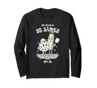 The Village of St James TV FL Fun Pickleball Cartoon Design Long Sleeve T-Shirt