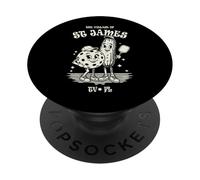 The Village of St James TV FL Fun Pickleball Cartoon Design PopSockets Adhesive PopGrip