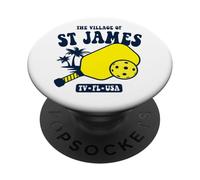 The Village of St James TV FL USA Pickleball Design PopSockets Adhesive PopGrip