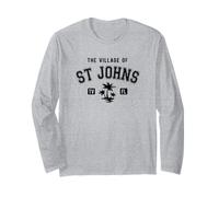 The Village of St Johns Classic Style Palm Trees Design Long Sleeve T-Shirt