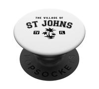 The Village of St Johns Classic Style Palm Trees Design PopSockets Adhesive PopGrip