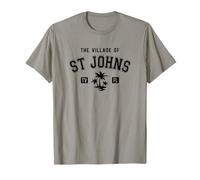 The Village of St Johns Classic Style Palm Trees Design T-Shirt