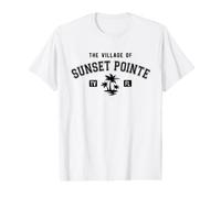 The Village of Sunset Pointe Classic Style Palm Trees Design Value Graphic T-Shirt