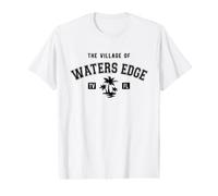 The Village of Waters Edge Classic Style Palm Trees Design Value Graphic T-Shirt