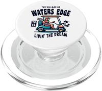 The Village of Waters Edge Golf Cart Design PopSockets PopGrip for MagSafe