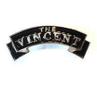 The Vincent Classic 1960's Biker Metal Motorcycle Enamel Badge