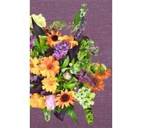 The Vine & Bloom Collection - Impressionist Watercolor Cover 3: “Golden Summer” | 5.5” x 8.5” Linen Look Paperback: Journal featuring watercolor garden bouquet with marigolds & buddleia