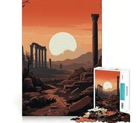 The Vintage Ancient Ruins Jigsaw Puzzle for Adults 1000 Pieces Think Smart Toy Home Enjoy Accurate Cut Wall Art Decor (38x52cm)
