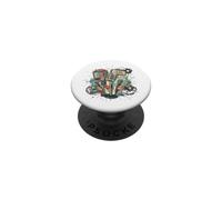 The Vintage Beat Music Extravaganza Retro Microphone PopSockets Adhesive PopGrip