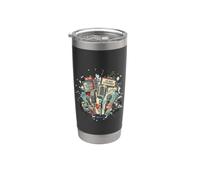 The Vintage Beat Music Extravaganza Retro Microphone Stainless Steel Insulated Tumbler