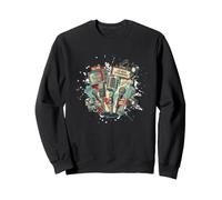 The Vintage Beat Music Extravaganza Retro Microphone Sweatshirt