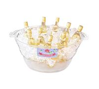 The Vintage Company Large Oval Acrylic Ice Wine Champagne Bucket with Twin Handles