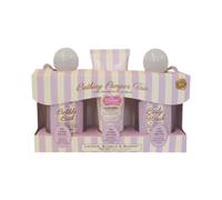 The Vintage Cosmetic Company Bathing Pamper Trio Gift Set - Body Wash, Body Lotion & Bubble Bath - Rose & Jasmine Scent, Romantic Floral Fragrance, Luxury Bath Gift for Her