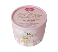 The Vintage Cosmetic Company Body Shimmer Powder Puff Pre-Filled - English Garden - Rose & Jasmine Scent, Silky Shimmer Glow, Radiant Body Highlighter Powder