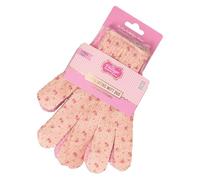 The Vintage Cosmetic Company Exfoliating Gloves Duo, Floral Pattern Bath & Shower Mitts, Textured Body Scrub for Smooth Skin