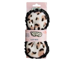 The Vintage Cosmetic Company Leopard Print Sleeping Mask, Soft Vintage Light Blocking Eye Cover for Women & Girls, Comfort for Home or Travel