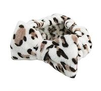 The Vintage Cosmetic Company Peggy Make-up Headband Hold Back Hair Soft and Comfy Leopard Print, One Size Fits All