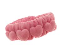 The Vintage Cosmetic Company Pink Heart Makeup Headband for Women, Soft Vintage-Inspired Skincare & Makeup Hair Band, Keeps Hair Neat and Tidy for a Seamless Beauty Routine
