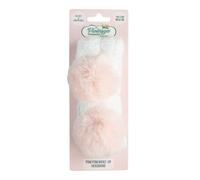 The Vintage Cosmetic Company Pom Pom Make Up Headband In Soft White Soft White