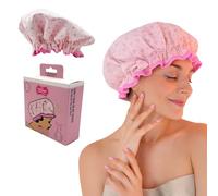 The Vintage Cosmetic Company Rose Shower Cap for Women and Girls, Elegant Reusable Bath Hat, Shower-Safe & Stylish Hair Protection for All Hair Types