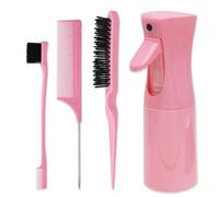 The Vintage Cosmetic Company Slick Bun Hair Misting Set for Women and Girls, Refillable Spray Bottle & Comb for Effortless Hair Styling and Refresh