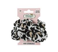 The Vintage Cosmetic Company Women's Leopard Hair Scrunchies Pack of 2 The Vintage Cosmetic Company Multicolor One Size