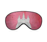 The Vintage Flag of Cambodia Cute Sleep Masks Breathable Eye Mask with Adjustable Strap Light Blocking Comfortable Travel